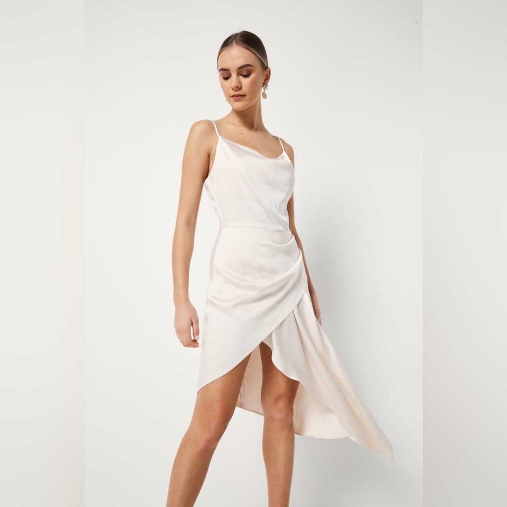 Nwt Elliatt Jacinda Dress - Pearl Wedding Xs Bridal Revolve, Asymmetric